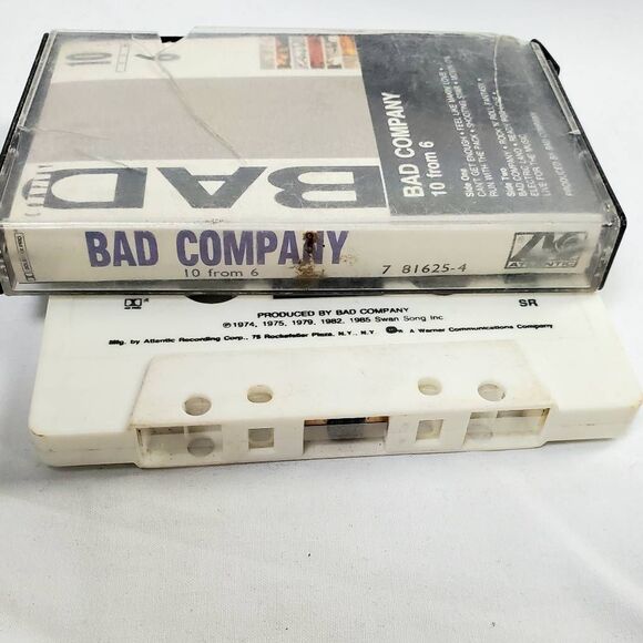 Bad Company – 10 From 6 Cassette Album 1985 Swan Song / Atlantic Records - Picture 3 of 3